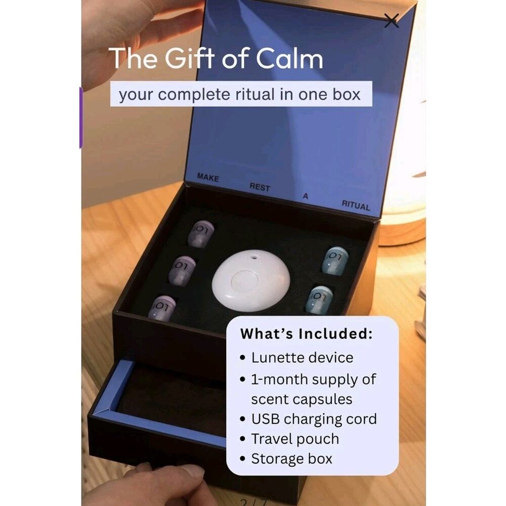 Lunette The Starter Rest Kit Calming Sensory Device for Sleep Vibration & Scent